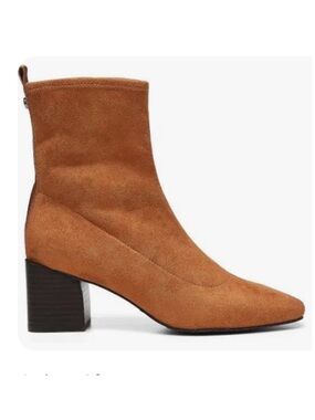 Donald J. Pliner Angel Suede Chestnut Ankle Boots